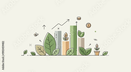 Sustainable Business Growth with Green Plants.