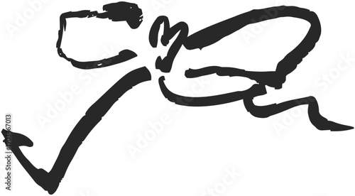 Simple hand drawn decorative bow for wedding design