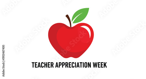 Celebrating teacher appreciation week with a vibrant apple logo design