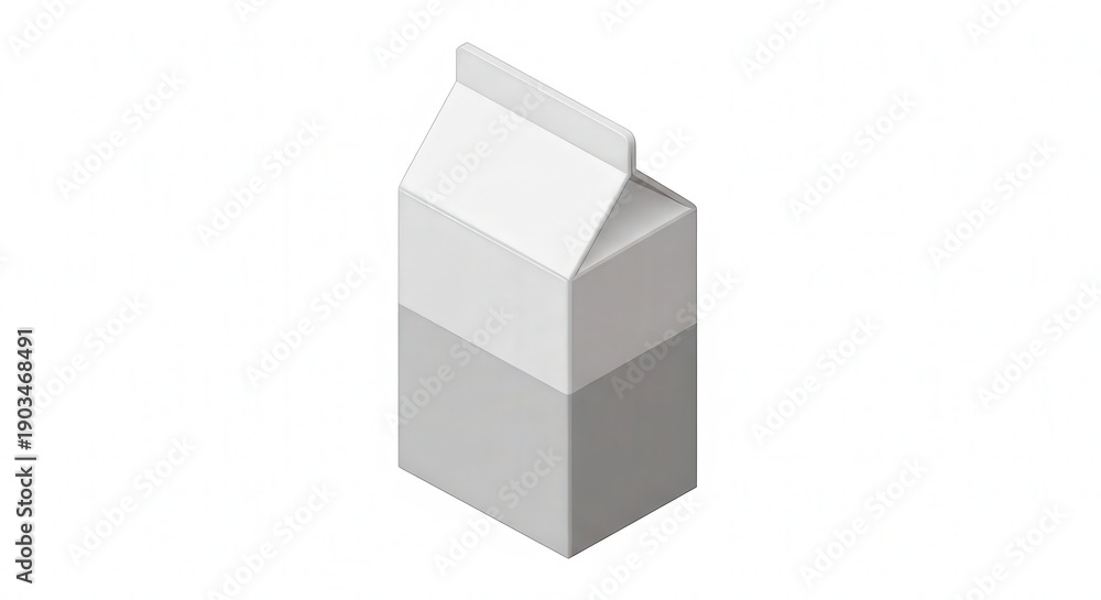 Fototapeta premium Minimalist Dairy Carton Mockup for Product Packaging Showcase
