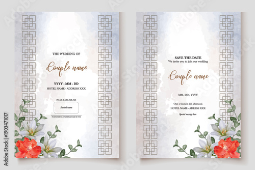 Save the date wedding invitation templates