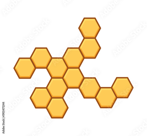 Honeycomb honey bee  sweet beehive clipart Illustration