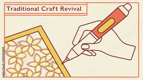 Traditional Craft Revival - Hand Drawing Floral Patterns with Marker