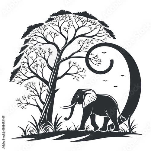 a minimalistic composition featuring a single dark sharply pointed shape against a vast predominantly white background creating contrast