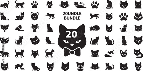 Black Cat Vector Isolated Design