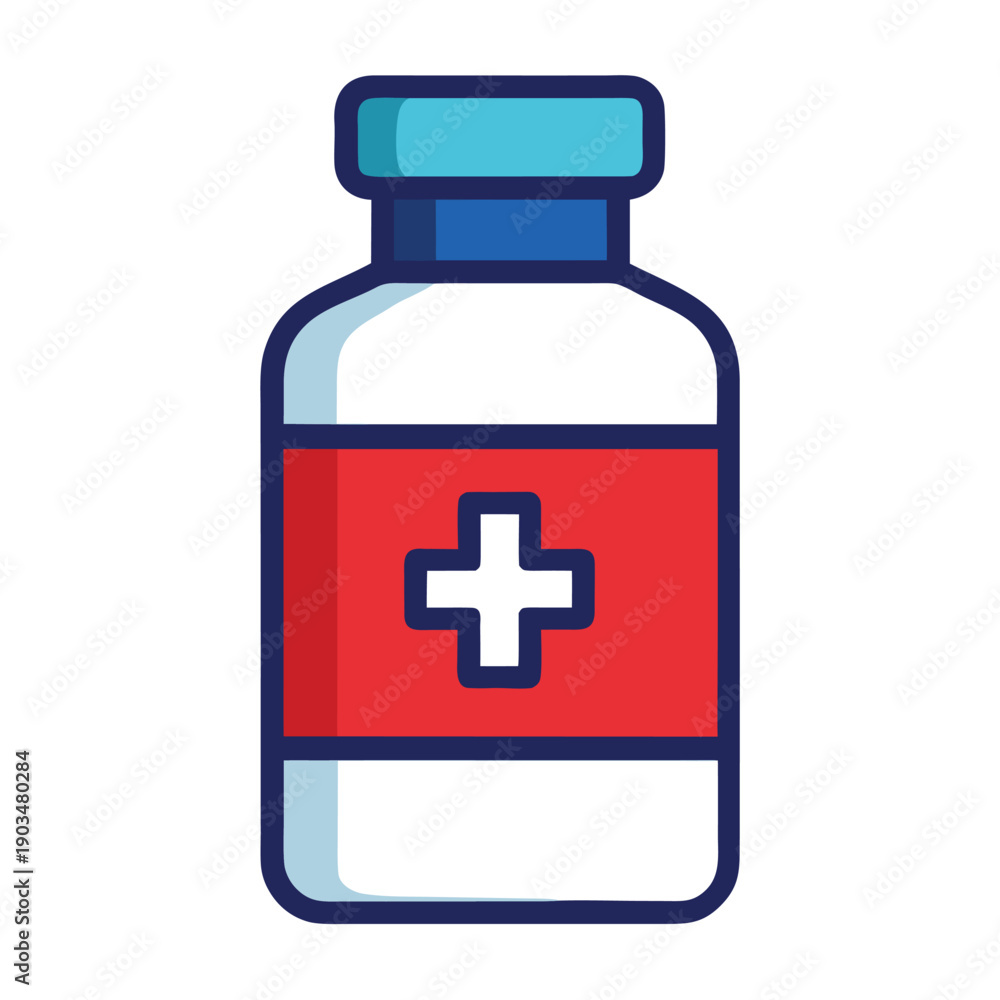 Obraz premium medicine bottle icon on white background