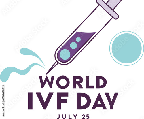 World IVF Day: A visual celebration of World IVF Day, featuring a syringe, symbolizing assisted reproduction. The image highlights the significance of the day dedicated to fertility treatment.