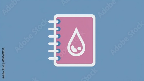 Blood test tube for health diagnostics representing remote wellness and hydration icon concept for planning purposes