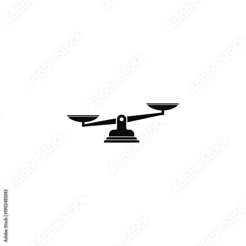 Justice Balance Scale logo icon flat vector design