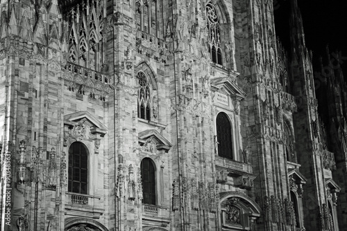 Milano, Italy, Piazza del Duomo, Facciata Duomo dettaglio