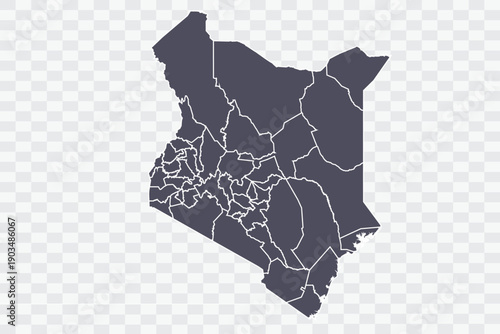 Kenya Map Minimalist  High-Quality PNG  Porpoise Color on Transparent Background Perfect for presentations infographics educational materials and graphic design projects
