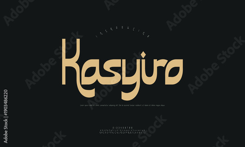 Richly detailed Arabic calligraphy for 'Kasyiro', meaning abundant or plentiful, in an ornate style suitable for decorative and elegant projects.