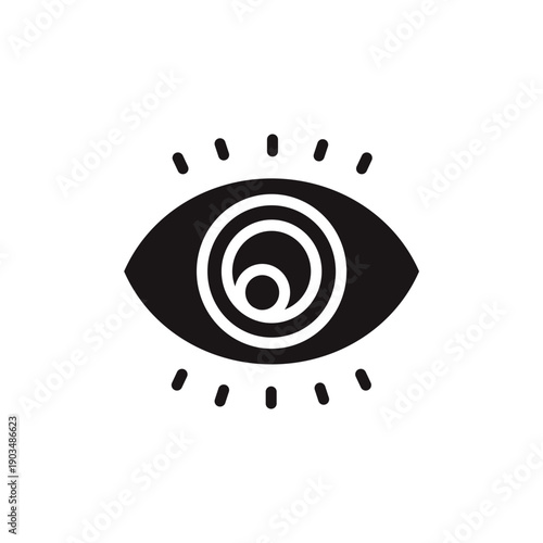 eye icons minimalist flat style design, eye Vector illustration on white background