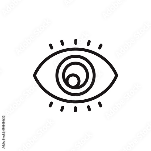 eye icons minimalist flat style design, eye Vector illustration on white background
