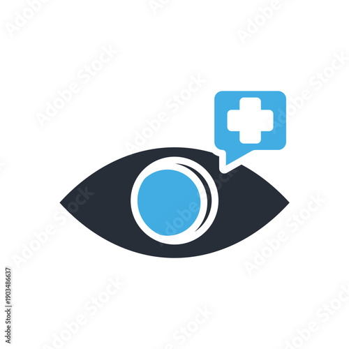 ophthalmology icons minimalist flat style design, ophthalmology Vector illustration on white background