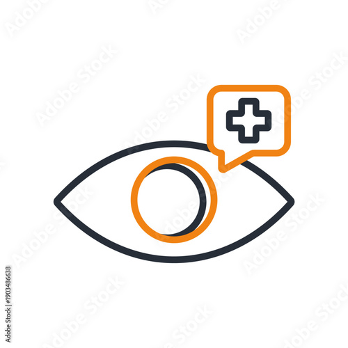 ophthalmology icons minimalist flat style design, ophthalmology Vector illustration on white background
