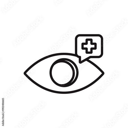 ophthalmology icons minimalist flat style design, ophthalmology Vector illustration on white background