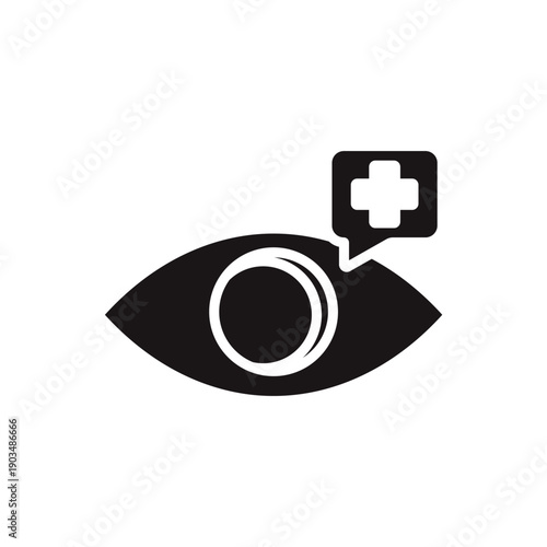 ophthalmology icons minimalist flat style design, ophthalmology Vector illustration on white background