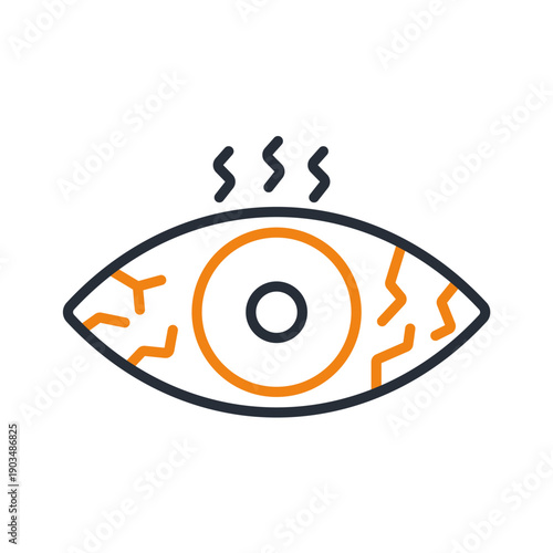 eye irritation icons minimalist flat style design, eye irritation Vector illustration on white background