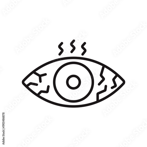 eye irritation icons minimalist flat style design, eye irritation Vector illustration on white background