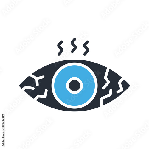 eye irritation icons minimalist flat style design, eye irritation Vector illustration on white background