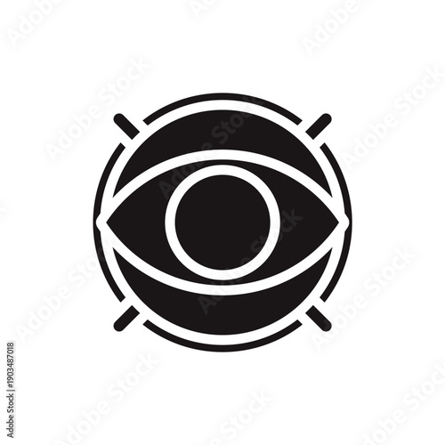eye check icons minimalist flat style design,eye check Vector illustration on white background