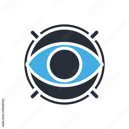 eye check icons minimalist flat style design, eye check Vector illustration on white background