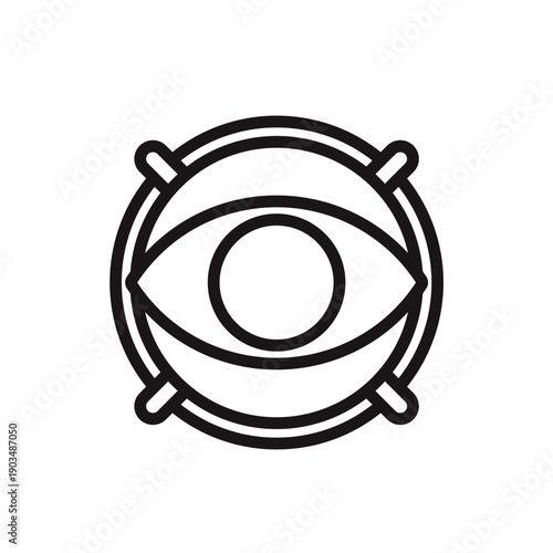 eye check icons minimalist flat style design,eye check Vector illustration on white background