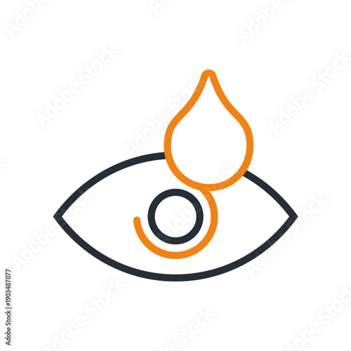 medicine eye icons minimalist flat style design, medicine eye Vector illustration on white background