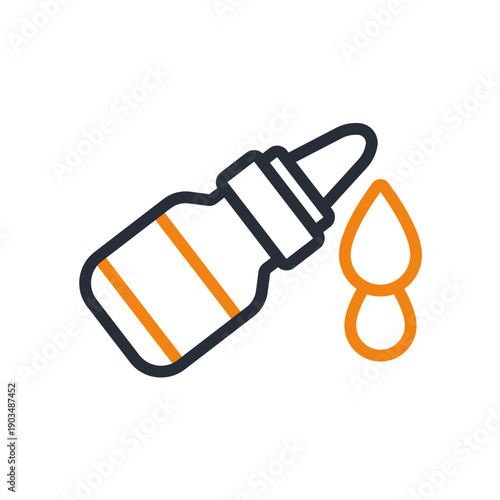 eye drops icons minimalist flat style design, eye drops Vector illustration on white background