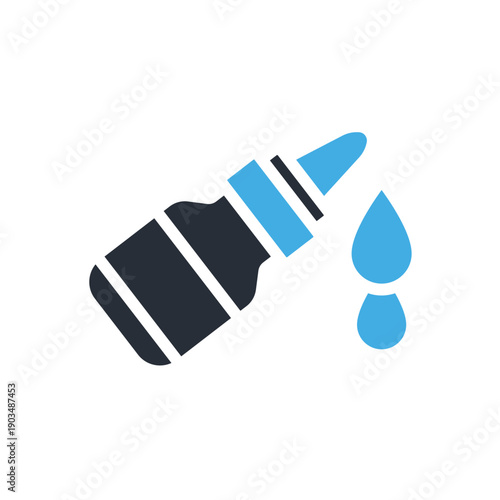 eye drops icons minimalist flat style design, eye drops Vector illustration on white background