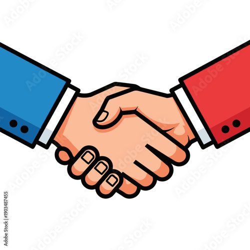 Business Handshake Agreement - Partnership and Teamwork Concept