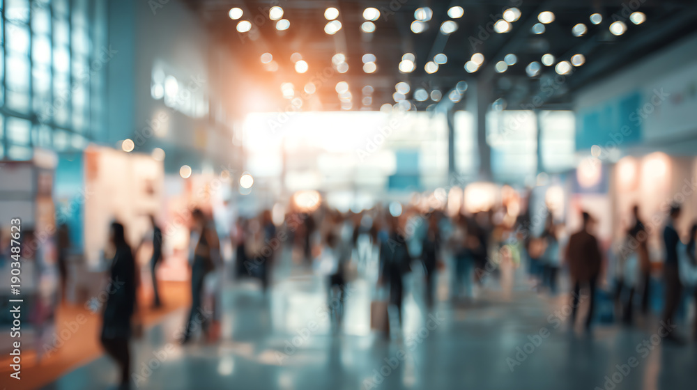 custom made wallpaper toronto digitalA vibrant trade show scene filled with engaged attendees and dynamic booths, showcasing innovation and networking.