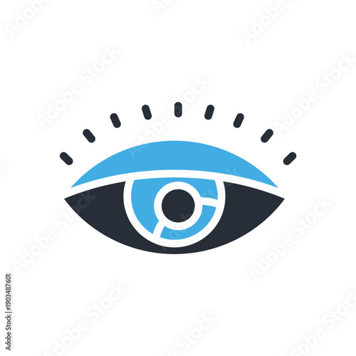 tired eye icons minimalist flat style design, tired eye Vector illustration on white background