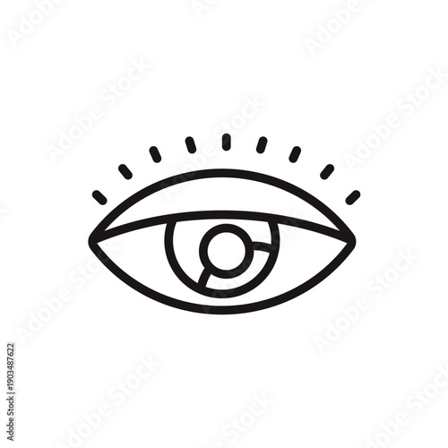 tired eye icons minimalist flat style design, tired eye Vector illustration on white background