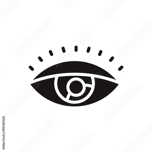 tired eye icons minimalist flat style design, tired eye Vector illustration on white background