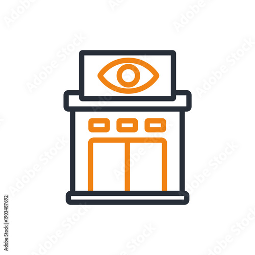 eye clinic icons minimalist flat style design, eye clinic Vector illustration on white background