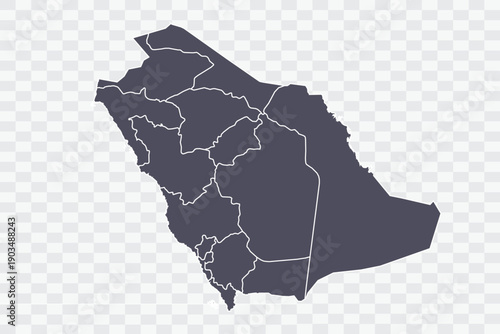 Saudi Arabia Map Minimalist  High-Quality PNG  Porpoise Color on Transparent Background Perfect for presentations infographics educational materials and graphic design projects
