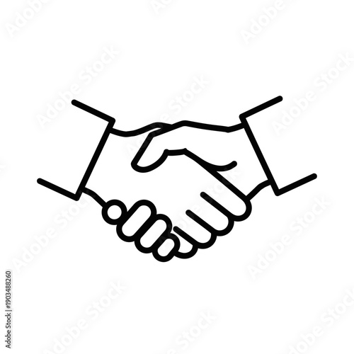 Business handshake icon: agreement, partnership, and success concept