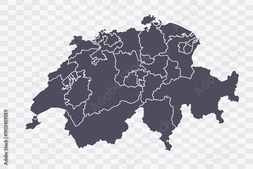 Switzerland Map Minimalist  High-Quality PNG  Porpoise Color on Transparent Background Perfect for presentations infographics educational materials and graphic design projects
