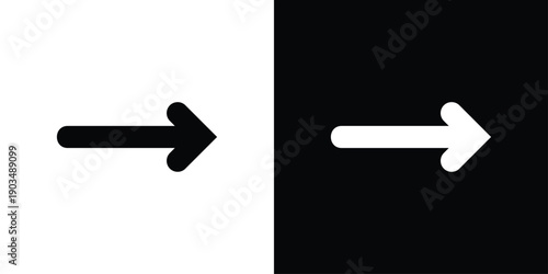 Long Arrow Icon Sheet Black And White