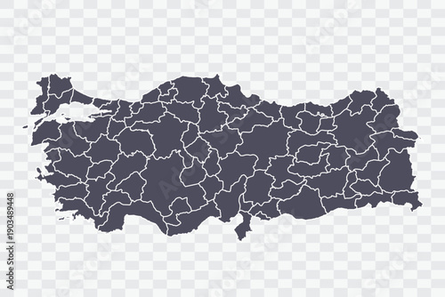 Turkey Map Minimalist  High-Quality PNG  Porpoise Color on Transparent Background Perfect for presentations infographics educational materials and graphic design projects
