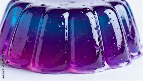 Jelly food colorful gelatin dessert in retro dessert trend jelly aesthetic transparent food wobbly layered gelatin agar-agar trembling macro