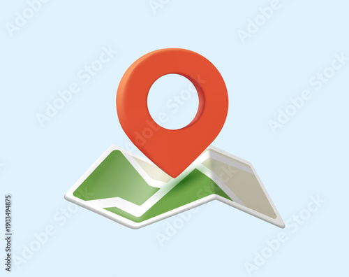 Free Download Colored location icon 3D vector. Red location pin icon set in realistic vector style. Isolated map pointer navigation - GFXLoad