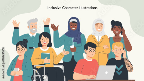 Diverse group of people from different cultures interacting