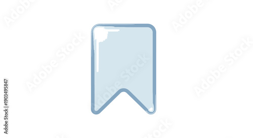 Bookmark icon. Blue tag. Save, favorite, remember concept.