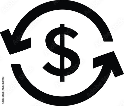 dollar sign infinity loop endless revenue icon