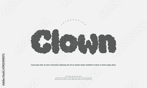 Whimsical clown fish character with big eyes, playful and cartoonish illustration, bright orange and white for kids' themes