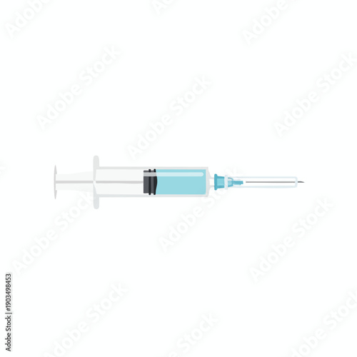 Medical Syringe with Liquid