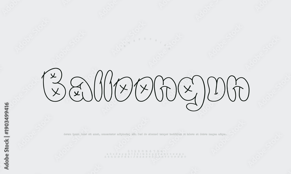Fototapeta premium Whimsical illustration of a balloon shaped like a gun, symbolizing playful danger or creative weaponry.